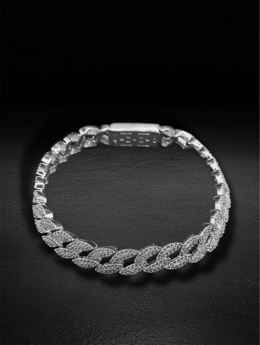 Pulso Espiga Zirconia Cúbica Plata 925 Plata 925 mexicana - MEXA Jewelry