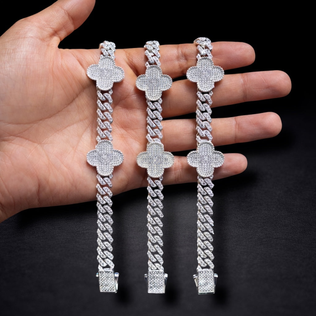 Pulso Zirconia Trébol Plata 925 Plata 925 mexicana - MEXA Jewelry