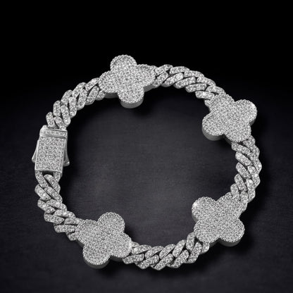 Pulso Zirconia Trébol Plata 925 Plata 925 mexicana - MEXA Jewelry