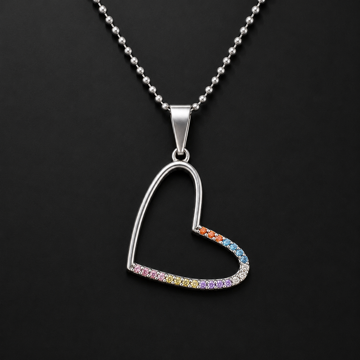 Set Corazón Multicolor Plata 925