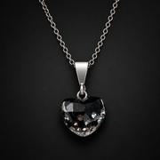 925 Sterling Silver Black Heart Set