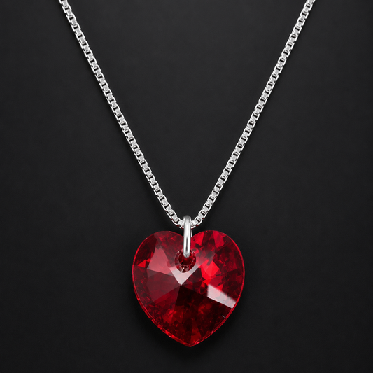 Red Heart Set 925 Silver