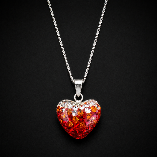 Red Heart Set 925 Silver