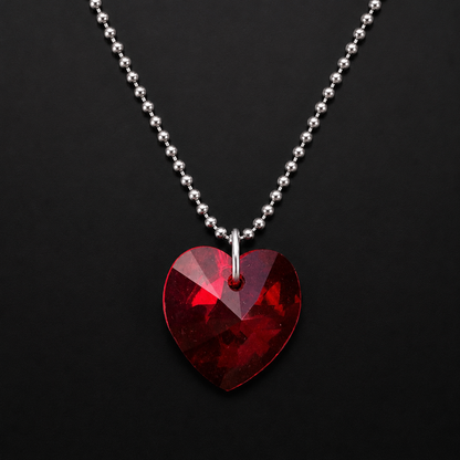 Set Corazón Rojo Plata 925