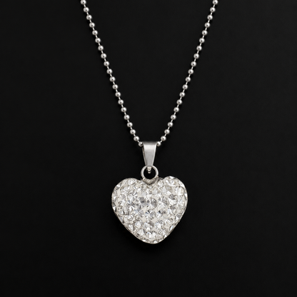 Set Corazón Cristal Plata 925 Plata 925 mexicana - MEXA Jewelry