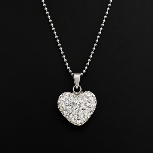 Set Corazón Cristal Plata 925 Plata 925 mexicana - MEXA Jewelry
