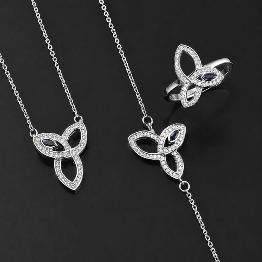 Blue Butterfly Set 925 Sterling Silver